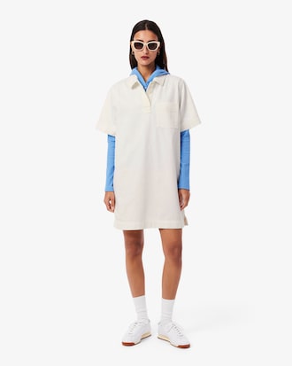 Oversized Denim Polo Dress