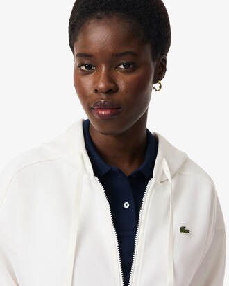 Zipped Piqu&eacute; Hoodie