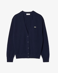 V Neck Moss Stitch Cotton Cardigan