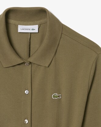 Polo Collar Belted Petit Piqu&eacute; Dress
