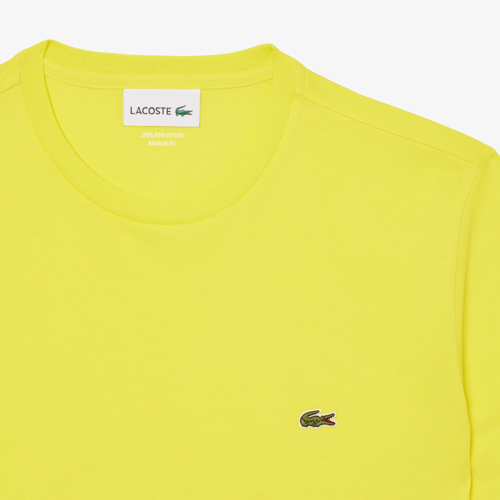 Tシャツ・カットソー LACOSTE Men T-shirt Yellow TH6709 Z6S Cotton Pima T-shirt - Men's t-shirts - New In 2025 | Lacoste