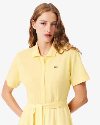 Flared Piqu&eacute; Polo Dress