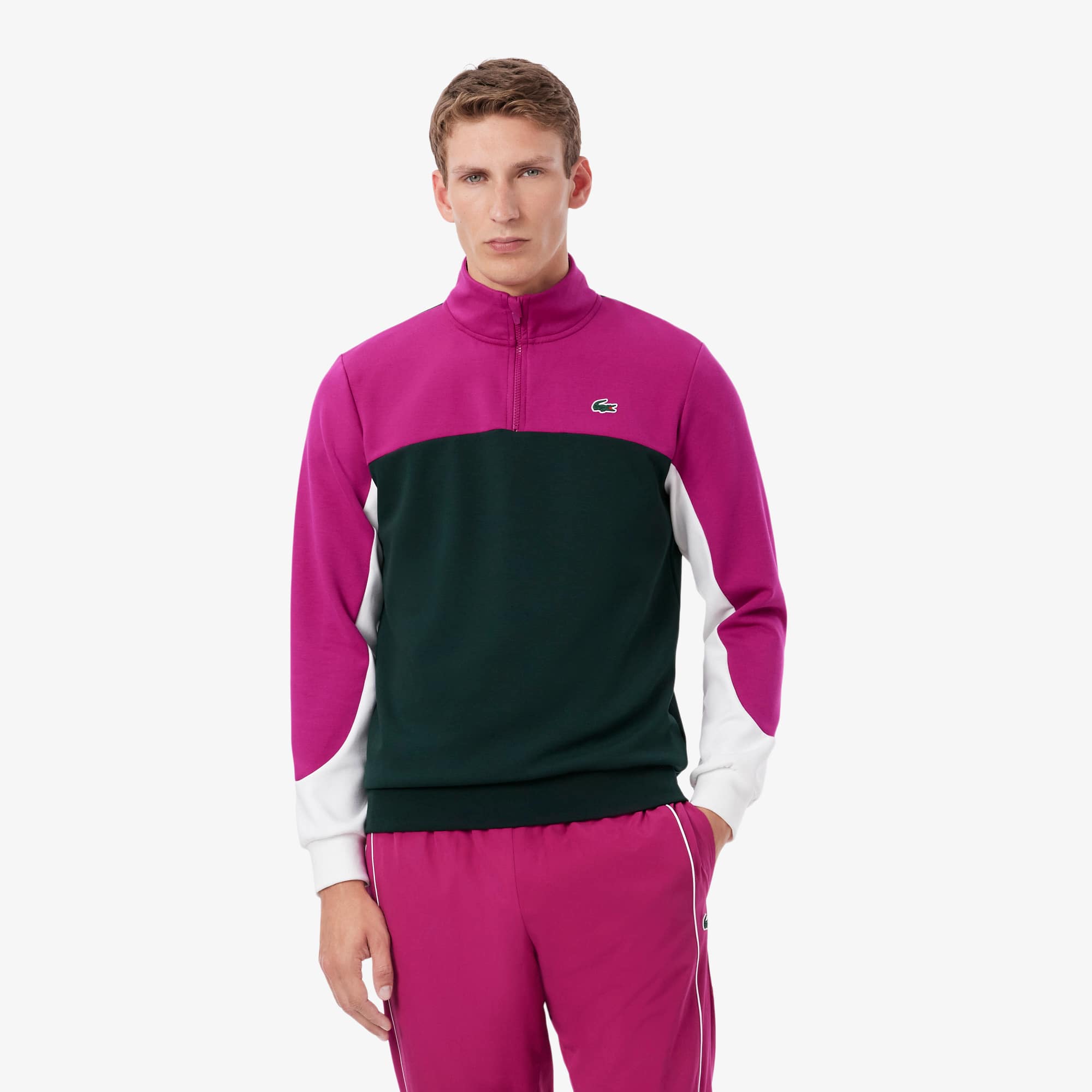 Sport Quarter Zip Colour-Block Sweatshirt - Men's Sweatshirts