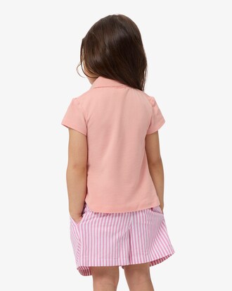 Scalloped Collar Piqu&eacute; Polo Shirt