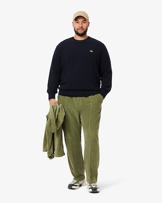 Carded Wool Crew Neck Sweater