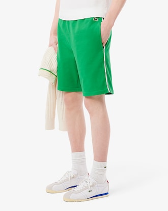 Logo Trim Cotton Fleece Shorts