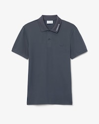 Slim Fit Jacquard Branded Piqu&eacute; Commuter Polo Shirt