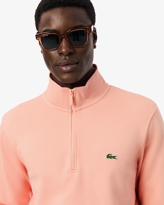 High Neck Zipped Fleece Sweatshirt