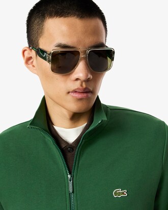 Zip-Up High Neck Fleece Sweatshirt