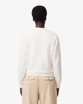Relaxed Fit Piqu&eacute; Crew Neck Sweatshirt