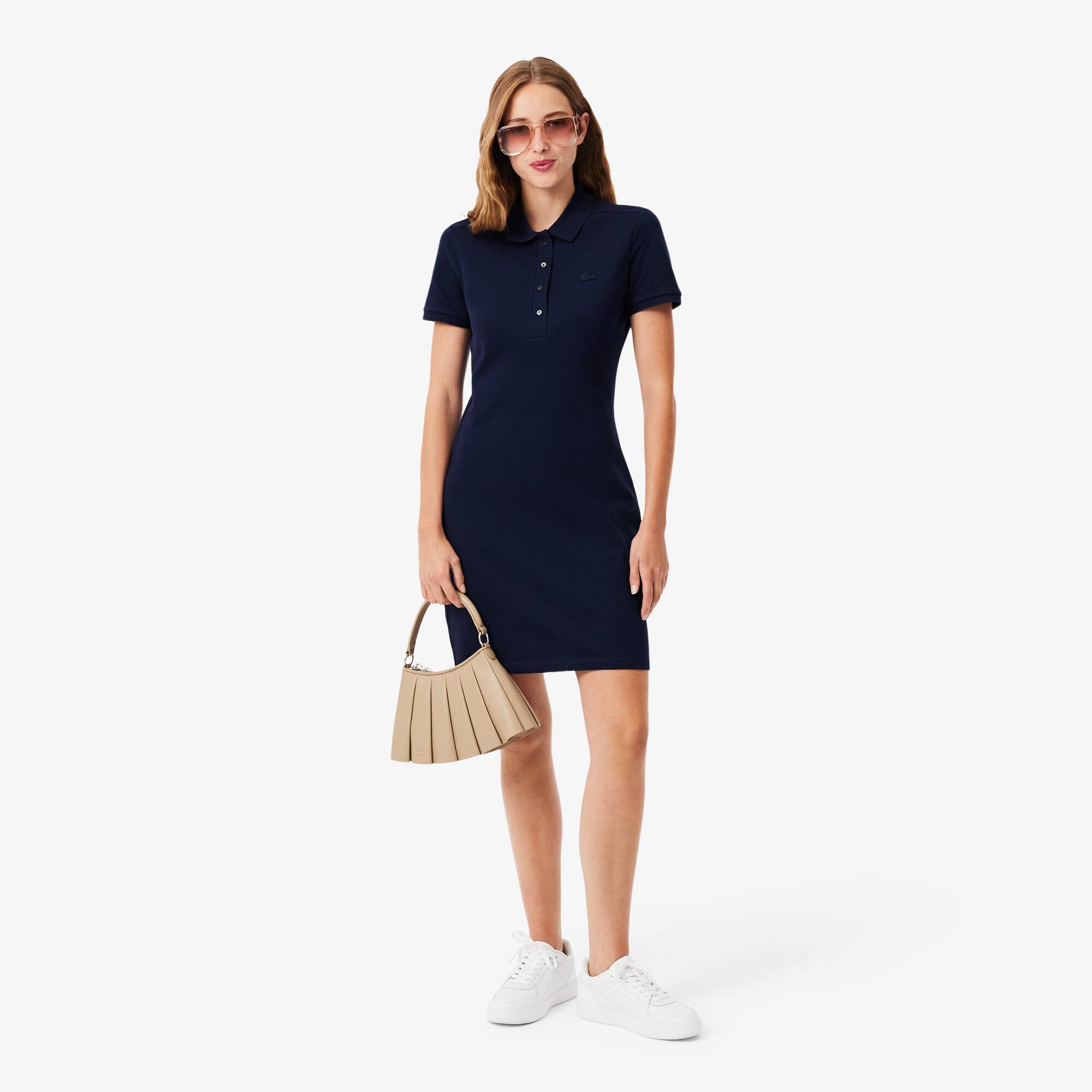Slim Fit Stretch Piqué Polo Dress - Women's dresses & skirts - New