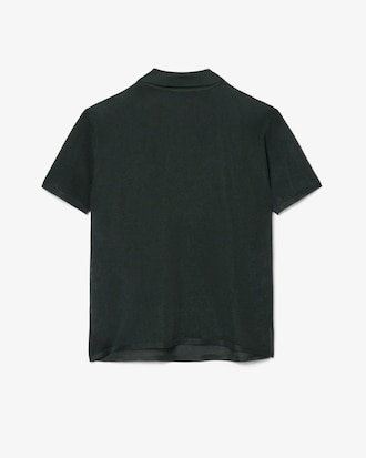 Runway Slim Fit Satin Piqu&eacute; Polo Shirt