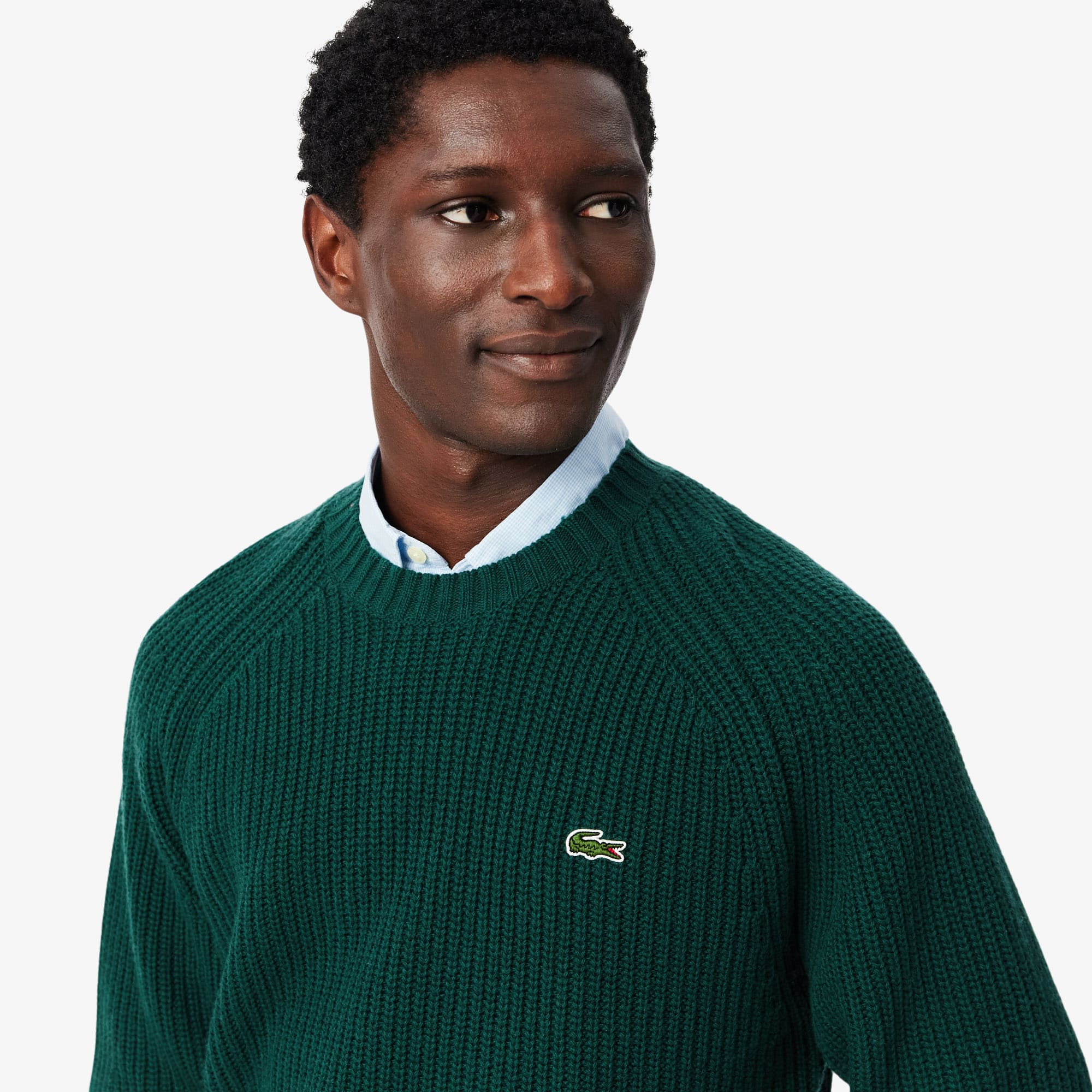 Thick Wool Crew Neck Sweater - Men's Knitwear - New In 2026 | Lacoste