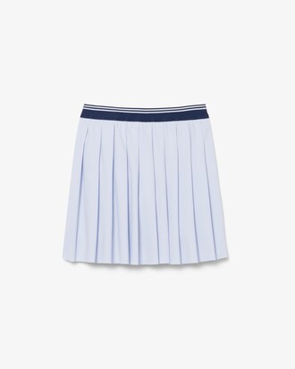 Oxford Cotton Pleated Skirt