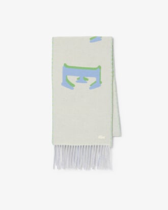 Jacquard Branded Wool Scarf