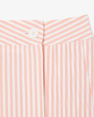 Short Seersucker Wrap Skirt