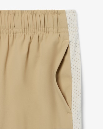 Mesh Panel Taffeta Shorts