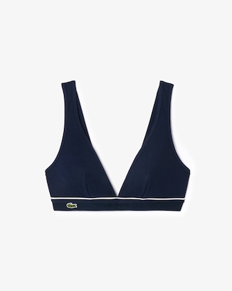 Ribbed Cotton Triangle Bralette