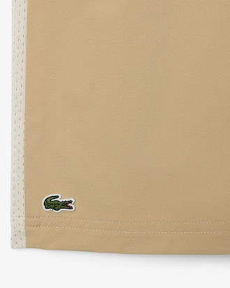 Mesh Panel Taffeta Shorts