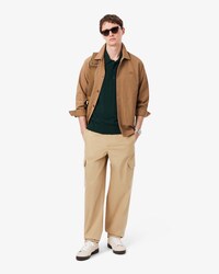 Fluid Ribbed Knit Polo Collar Sweater