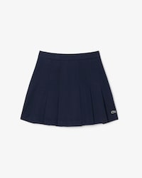 Short Stretch Cotton Pleated Skirt