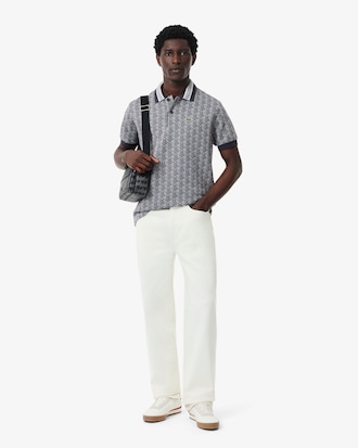 Classic Fit Monogram Jacquard Polo Shirt