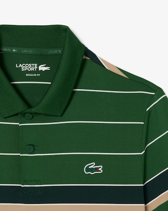 Striped Ultra Dry Stretch Golf Polo Shirt