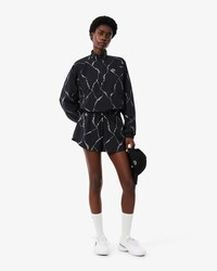 Reflective Crocodile Print Tennis Jacket