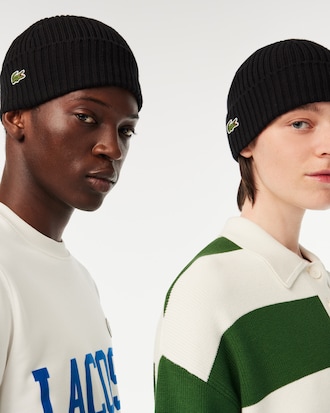 Rib Knit Brushed Wool Beanie