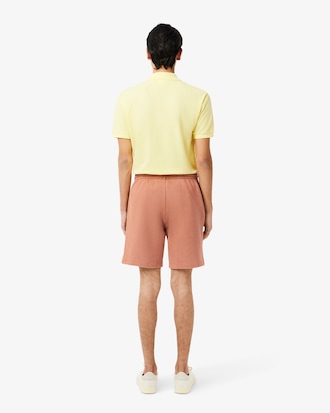 Washed Effect Cotton Fleece Shorts