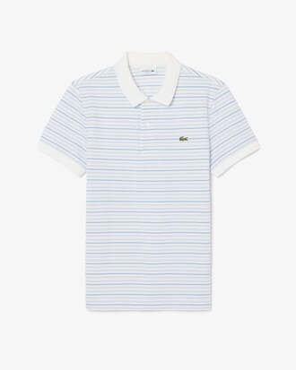 Classic Fit Striped Petit Piqu&eacute; Polo Shirt