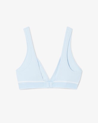 Ribbed Cotton Triangle Bralette