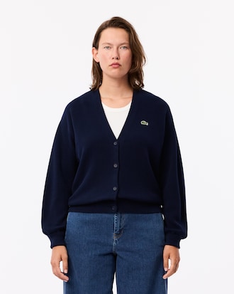 V Neck Cotton Cardigan