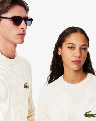 Ribbed Cotton Badge Sweater