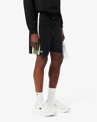Lightweight Colour-Block Stripe Tennis Shorts