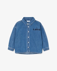 Badge Accent Denim Shirt
