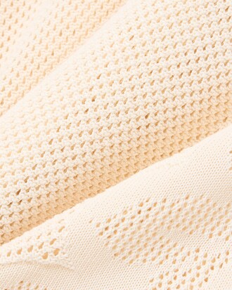 Short-Sleeved Jacquard Motif Knit Shirt