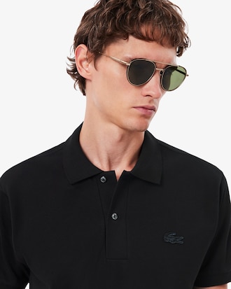 Classic Fit Metallic Crocodile Polo Shirt