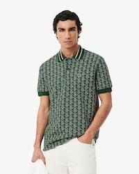 Classic Fit Monogram Jacquard Polo Shirt