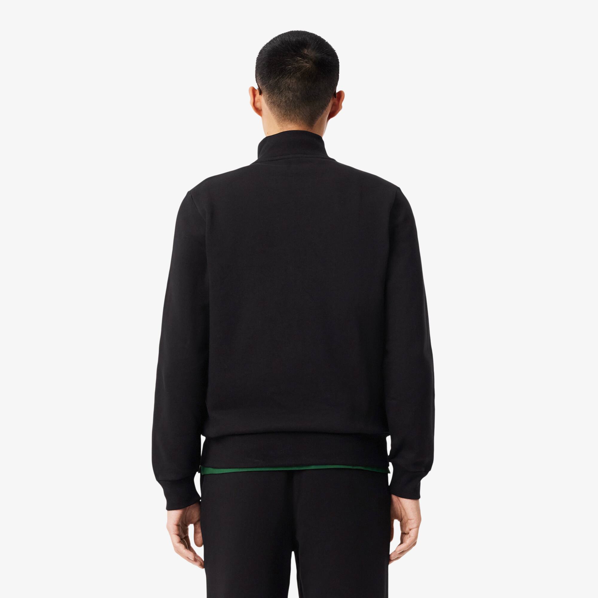 Zip-Up High Neck Fleece Sweatshirt - Men's Sweatshirts - New In