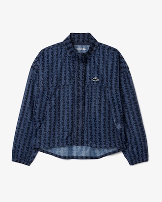 Lightweight Crocodile Print Tennis Jacket
