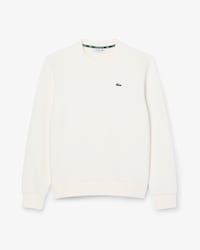 Relaxed Fit Piqu&eacute; Crew Neck Sweatshirt
