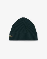 Rib Knit Brushed Wool Beanie