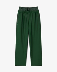 Runway Mixed Fabric Wool Pants