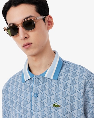 Classic Fit Monogram Jacquard Polo Shirt