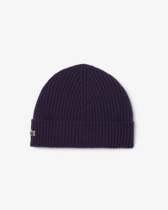 Rib Knit Brushed Wool Beanie