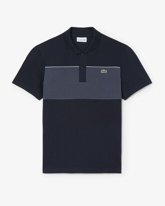 Regular Fit Colour-Block Piqu&eacute; Polo Shirt