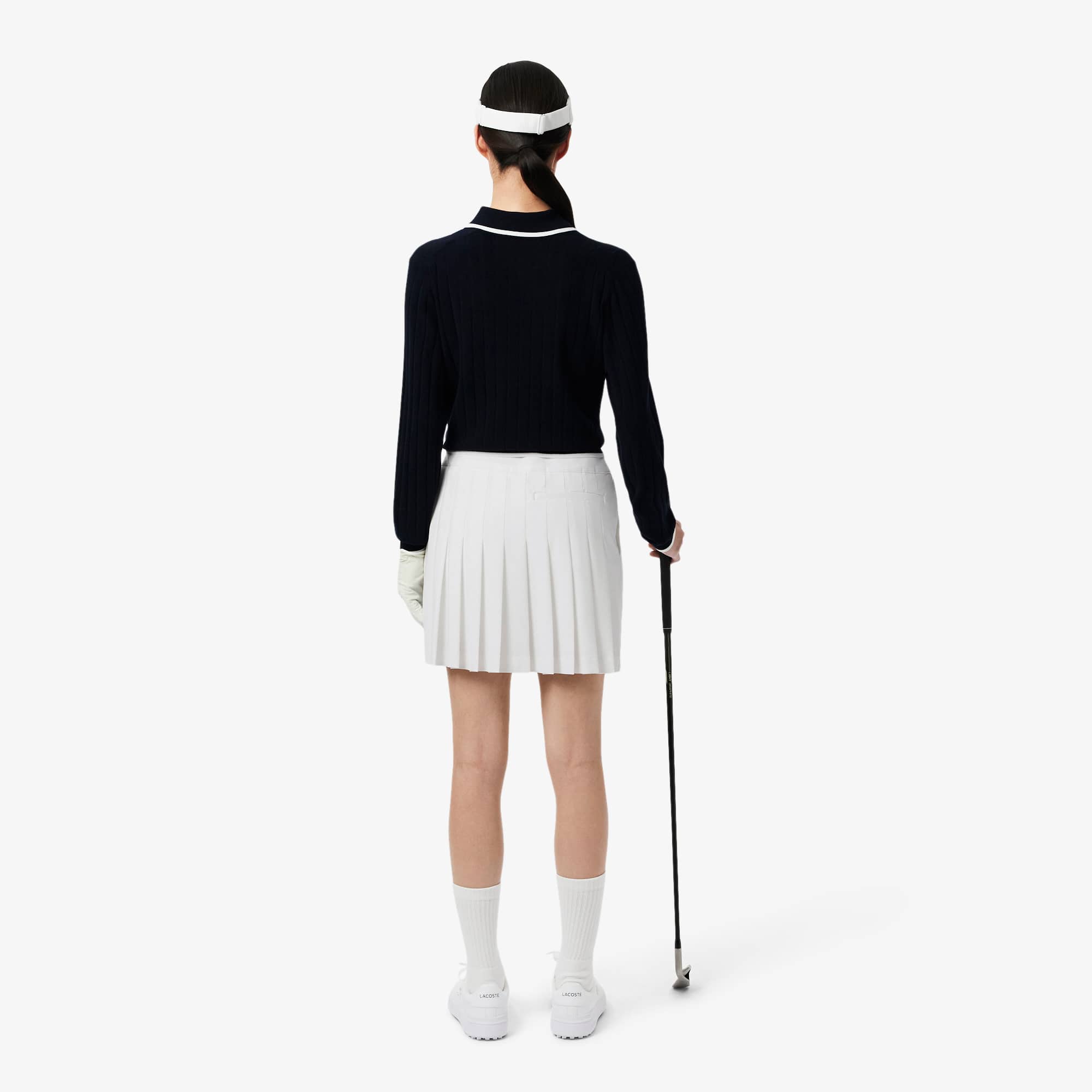★LACOSTE★ Women's Golf Bag Pleated Skirt White JF8571-55G8 Ultra Dry Golf Skirt with Liner - Women's dresses & skirts