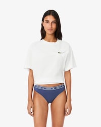 Logo Waist Stretch Cotton String Briefs
