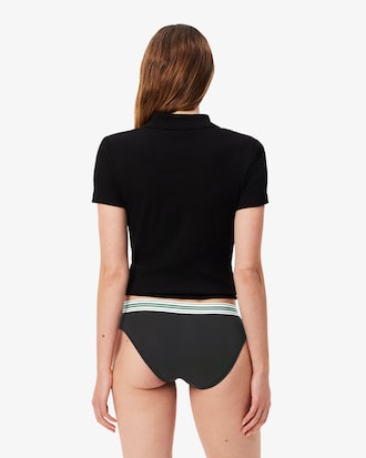 Contrast Waist Stretch Cotton Briefs